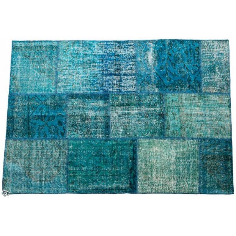 Patchwork matta ca 300x200cm turkos