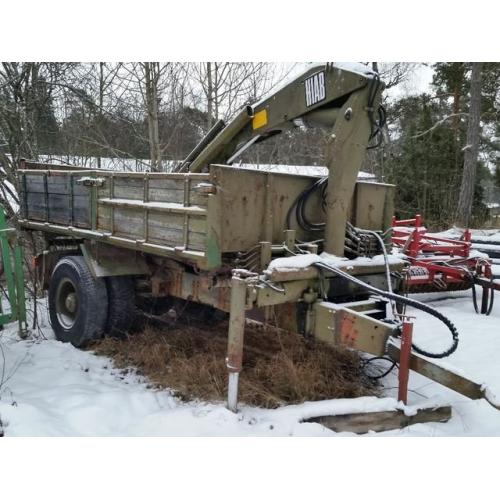 Tippkärra 8 ton med Hiab kran