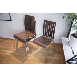 Köksbord vitt högblank med fyra stolar