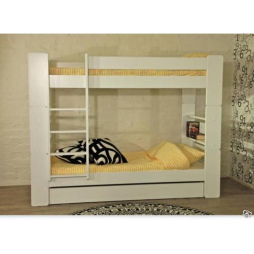 Våningssäng, fin, vit, flexibel, stadig