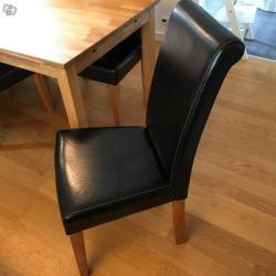 Ekbord 90x180 cm med 6 stolar