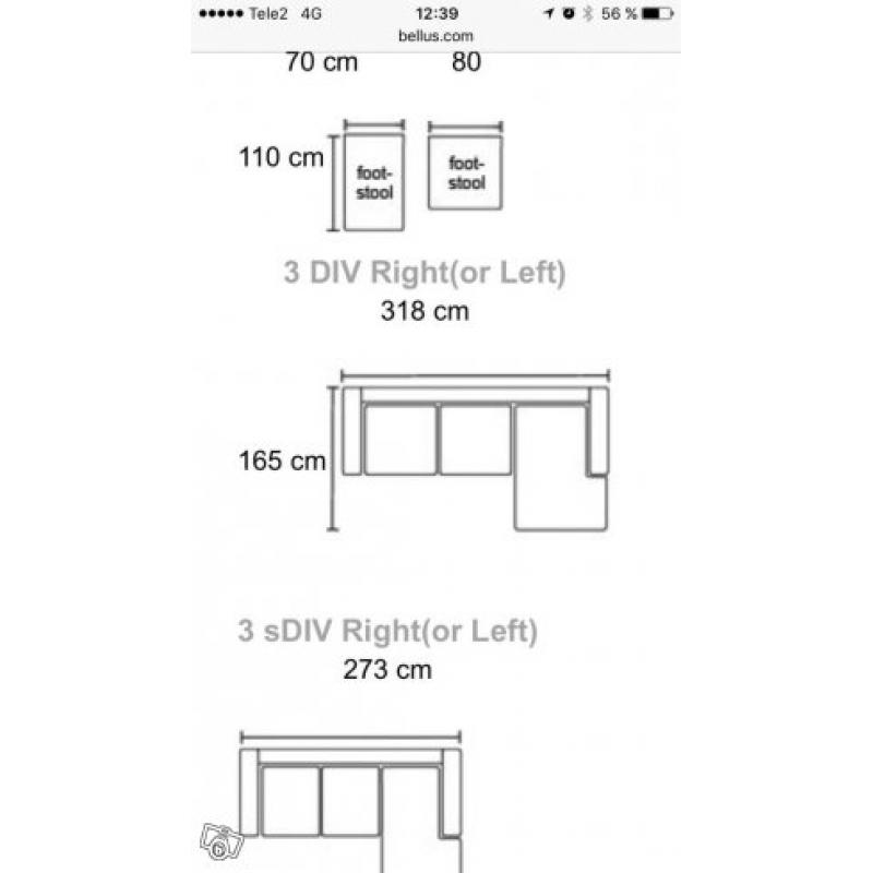 Soffa Bellus Magnum 3DIV