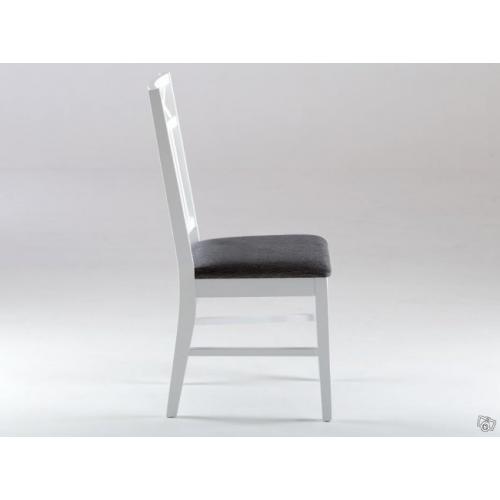 Klassisk matstol vit lack