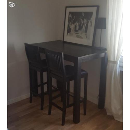 Dalarö barbord med 2st stolar i svart