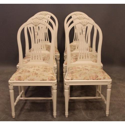 6st Gustavianska Axet Stolar